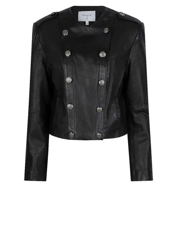 DANTE6 D6Ames Cropped Leather Jacket* Blazers & Jassen