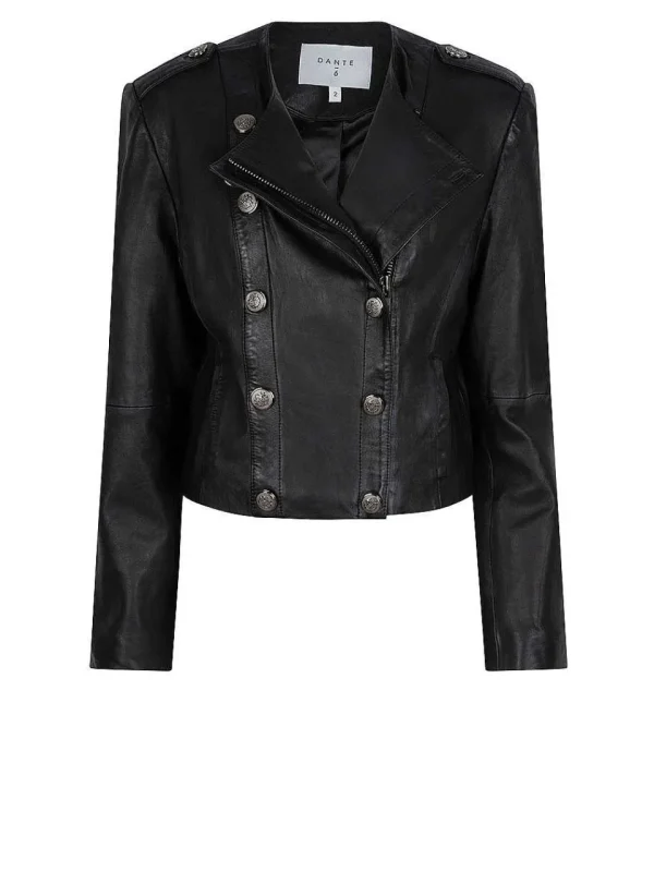 DANTE6 D6Ames Cropped Leather Jacket* Blazers & Jassen