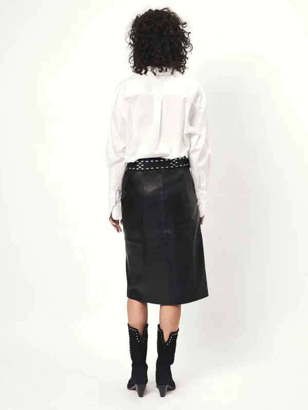 DANTE6 D6Yeva Leather Pencil Skirt* Rokken