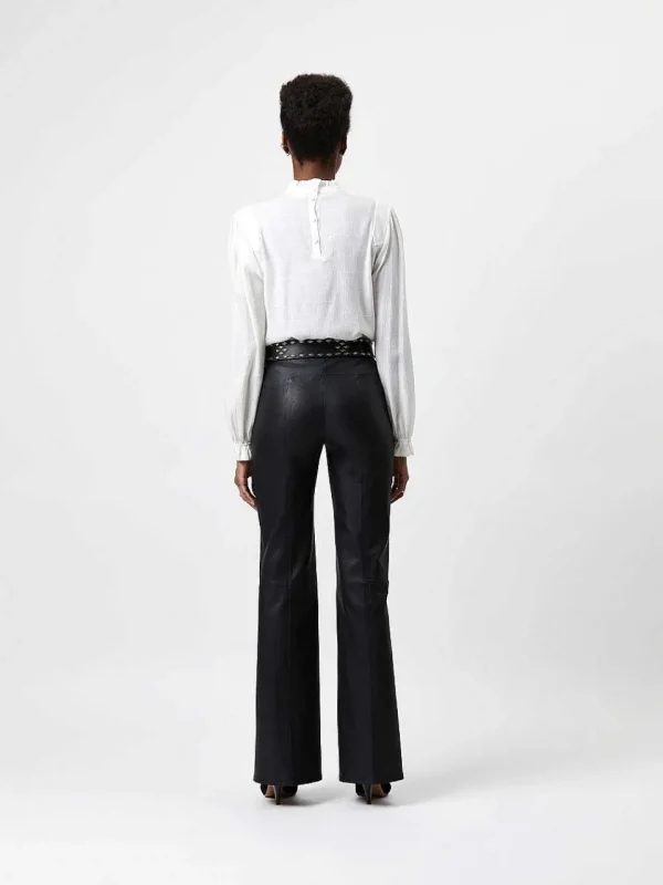 DANTE6 Gini Wide Leg Leren Broek* Broeken