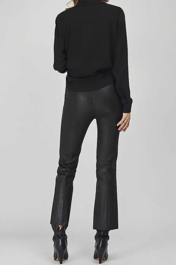 DANTE6 Tyson Leren Crop Flare Broek* Broeken